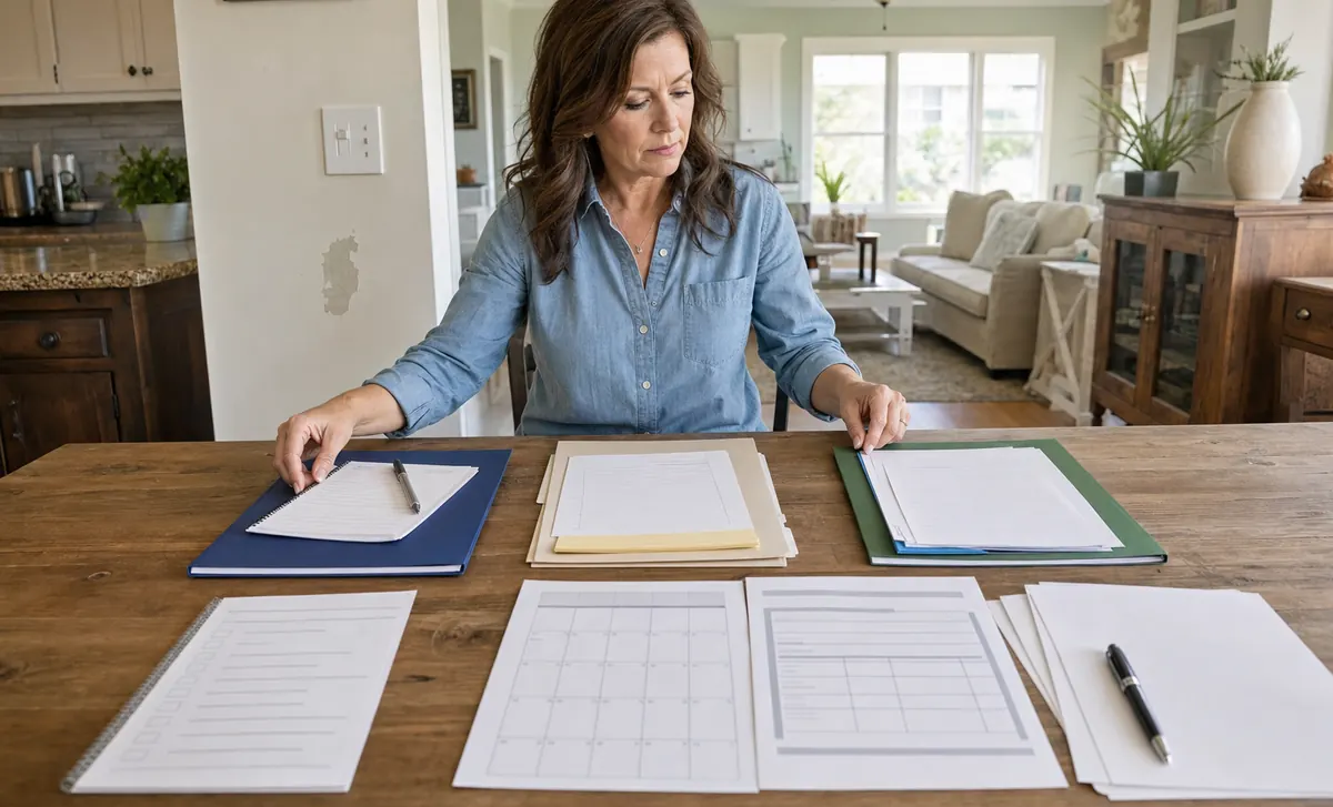 A Texas homeowner compares three home-sale paths using a timeline and cost worksheet