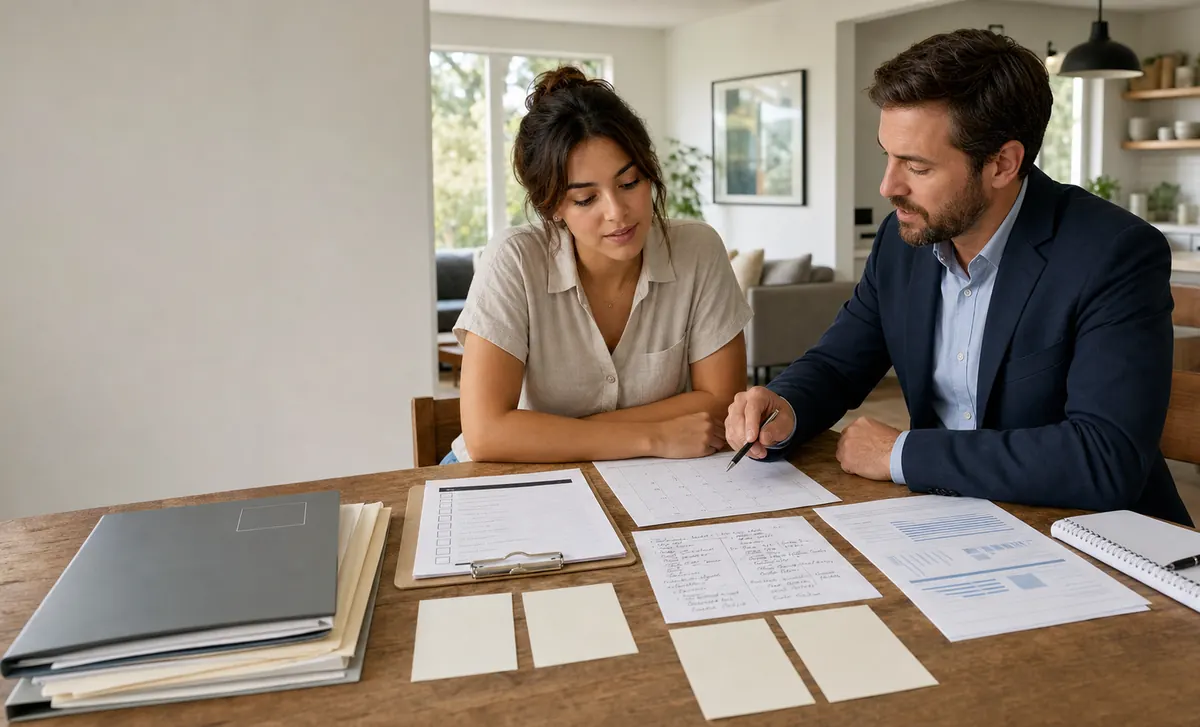First-time homeowner and real-estate professional building a written sale roadmap
